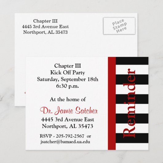 Rappel Carte postale4 (Devant / Derrière)