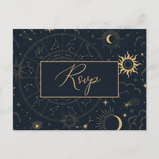 Rappel céleste RSVP Carte postale Invitation (Devant)