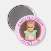 Rappel d'anniversaire Magnet photo personnalisé (Recto/Verso)