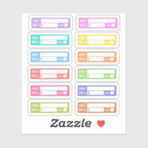 Rappel de paiement dû Étiquettes planificateur de 