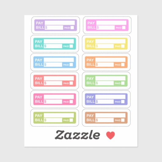 Rappel de paiement dû Étiquettes planificateur de  (Feuille)