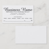 rappel de rendez-vous (Devant / Derrière)