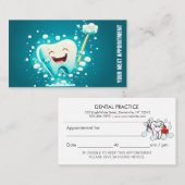 Rappel de rendez-vous au bureau dentaire (Devant / Derrière)