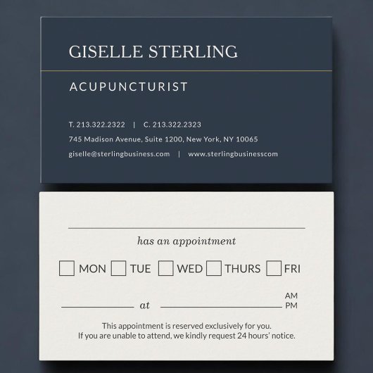 Rappel de rendez-vous au cabinet d'acupuncture