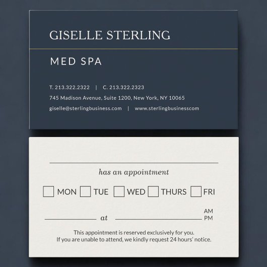 Rappel de rendez-vous au cabinet de Med Spa