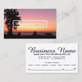 rappel de rendez-vous au coucher du soleil (Devant / Derrière)