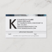 rappel de rendez-vous au monogramme brouillé (Dos)