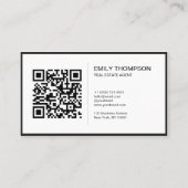 Rappel de rendez-vous avec code QR noir et blanc m (Dos)