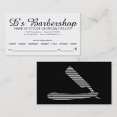 rappel de rendez-vous avec des rayures de rasoir (Devant / Derrière)