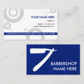 rappel de rendez-vous bagues bleu barbershop (Devant / Derrière)