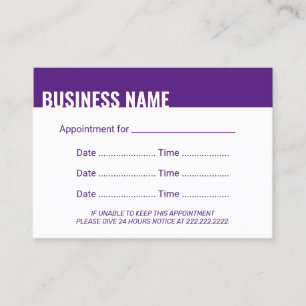 Rappel de rendez-vous Bordure moderne violet gras