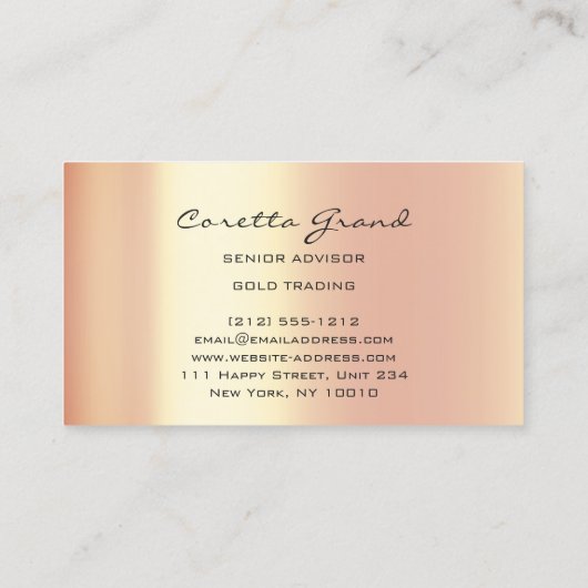 Rappel de rendez-vous Carte Word Gold Trader Finan (Dos)