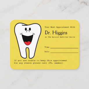 Rappel de rendez-vous chez le dentiste Happy Tooth