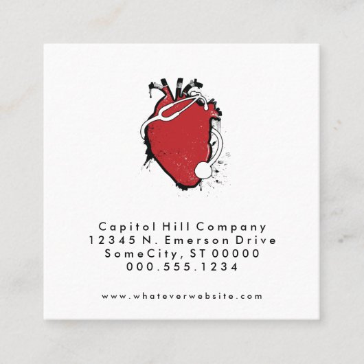 rappel de rendez-vous chez un médecin carré (Devant)