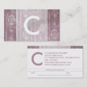 rappel de rendez-vous chic monogramme (Devant / Derrière)