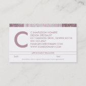rappel de rendez-vous chic monogramme (Dos)
