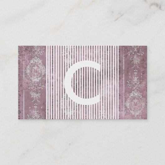 rappel de rendez-vous chic monogramme (Devant)