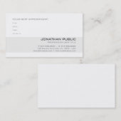 Rappel de rendez-vous Conception minimale élégante (Devant / Derrière)