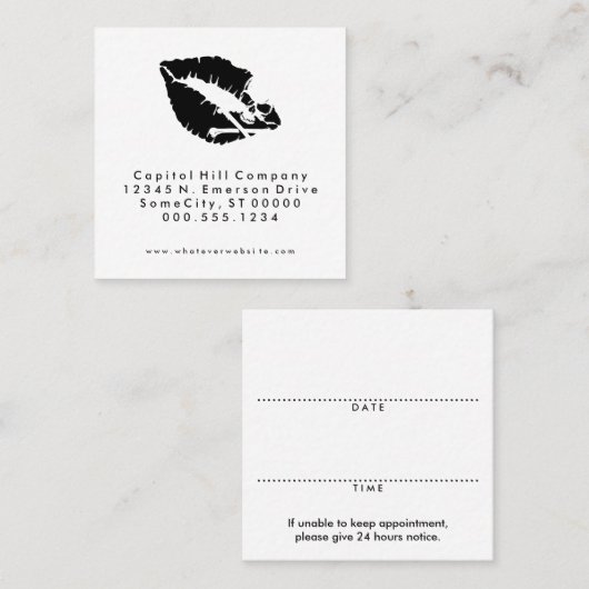 rappel de rendez-vous de baiser mortel carré (Devant / Derrière)