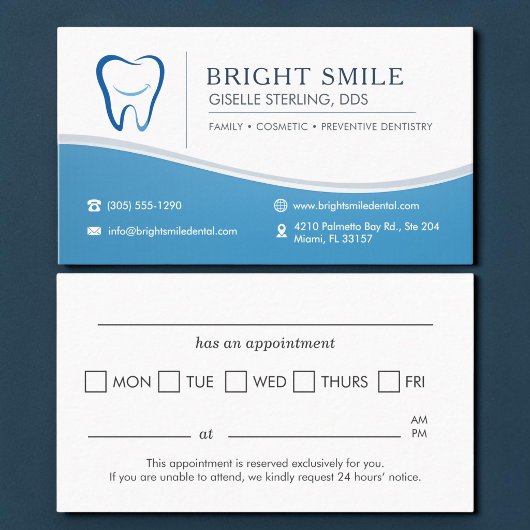 Rappel de rendez-vous de cabinet de dentiste Souri
