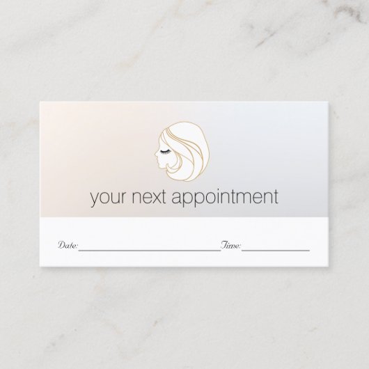 Rappel de rendez-vous de cosmétologiste pour fille (Devant)