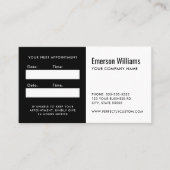 Rappel de rendez-vous de logo personnalisé en noir (Devant)