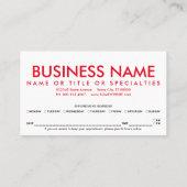 rappel de rendez-vous de perte de temps (Dos)