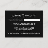 Rappel de rendez-vous de salon Black Gold Chevrons (Dos)