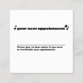 Rappel De Rendez-Vous De Salon, Étoiles Rétro Rose (Dos)