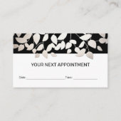 Rappel de rendez-vous de salon Noir et Blanc (Devant)