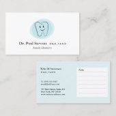 Rappel de rendez-vous dentaire pour dentiste (Devant / Derrière)