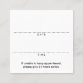 rappel de rendez-vous des ciseaux de salon carré (Dos)