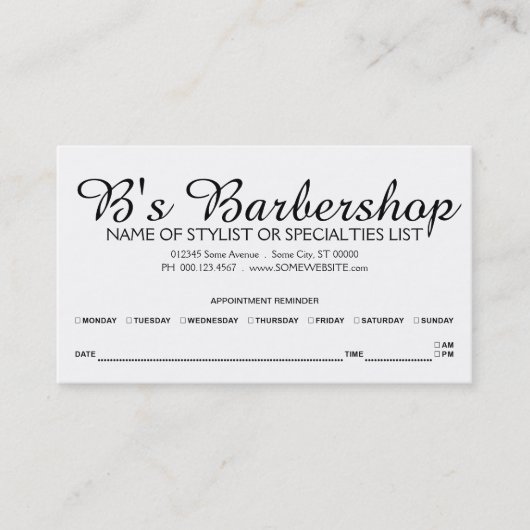 rappel de rendez-vous des icônes barber razor (Devant)