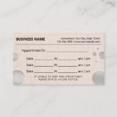 Rappel de rendez-vous Dots d'argent rose pâle (Devant)