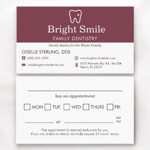 Rappel de rendez-vous du cabinet de dentisterie de
