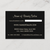 Rappel de rendez-vous du salon Léopard d'or noir (Dos)