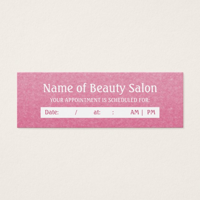 Rappel De Rendez-Vous Du Salon Rose Chic Simple (Devant)