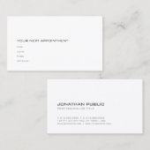 Rappel de rendez-vous d'un médecin thérapeute Médi (Devant / Derrière)