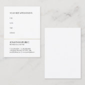 Rappel de rendez-vous Gold Elegant Plain tendance (Devant / Derrière)