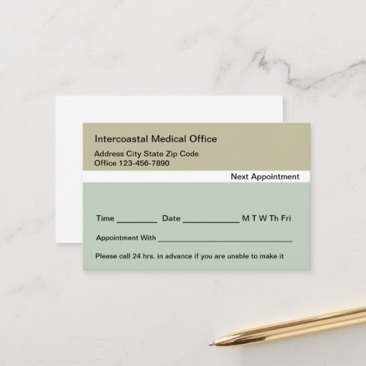 Rappel de rendez-vous Médicale pour le patient du  (Devant/Arrière en situation)