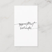 Rappel de rendez-vous minimal Script manuscrit (Devant)