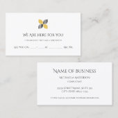 Rappel de rendez-vous moderne Chic Black Gold Logo (Devant / Derrière)