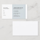 Rappel de rendez-vous moderne et élégant professio (Devant / Derrière)