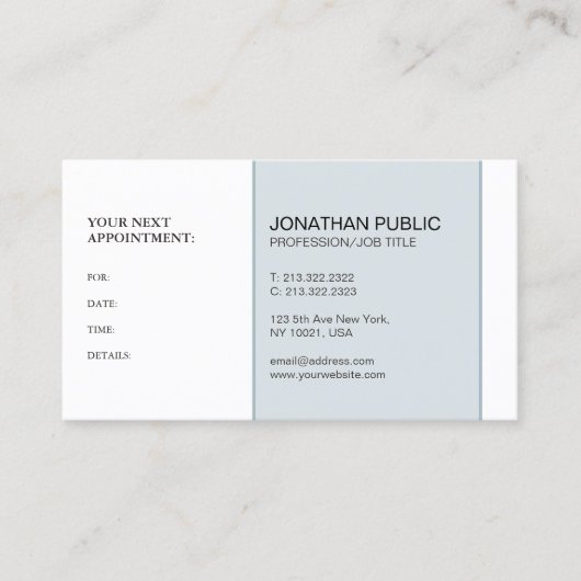 Rappel de rendez-vous moderne et élégant professio (Devant)