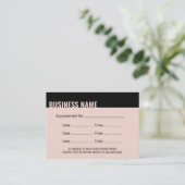 Rappel de rendez-vous Moderne Gras Bordure Rosée (Debout devant)