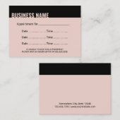 Rappel de rendez-vous Moderne Gras Bordure Rosée (Devant / Derrière)