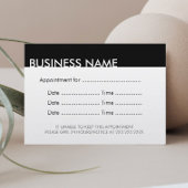 Rappel de rendez-vous noir et blanc clair