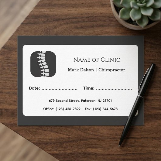 Rappel de rendez-vous pour chiropracteur moderne