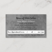 Rappel de rendez-vous pour coiffeur en argent moui (Dos)