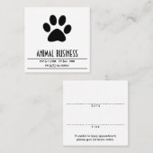 rappel de rendez-vous pour la patte de l'animal (Devant / Derrière)